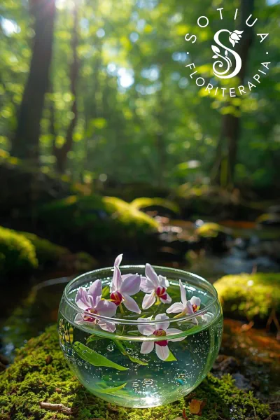 Floriterapia bowl cristal con orquideas 3